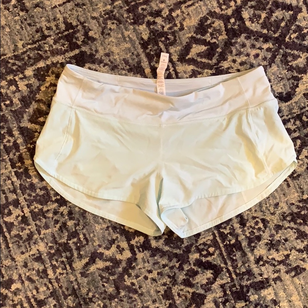 Lululemon Speed Up short. Light blue